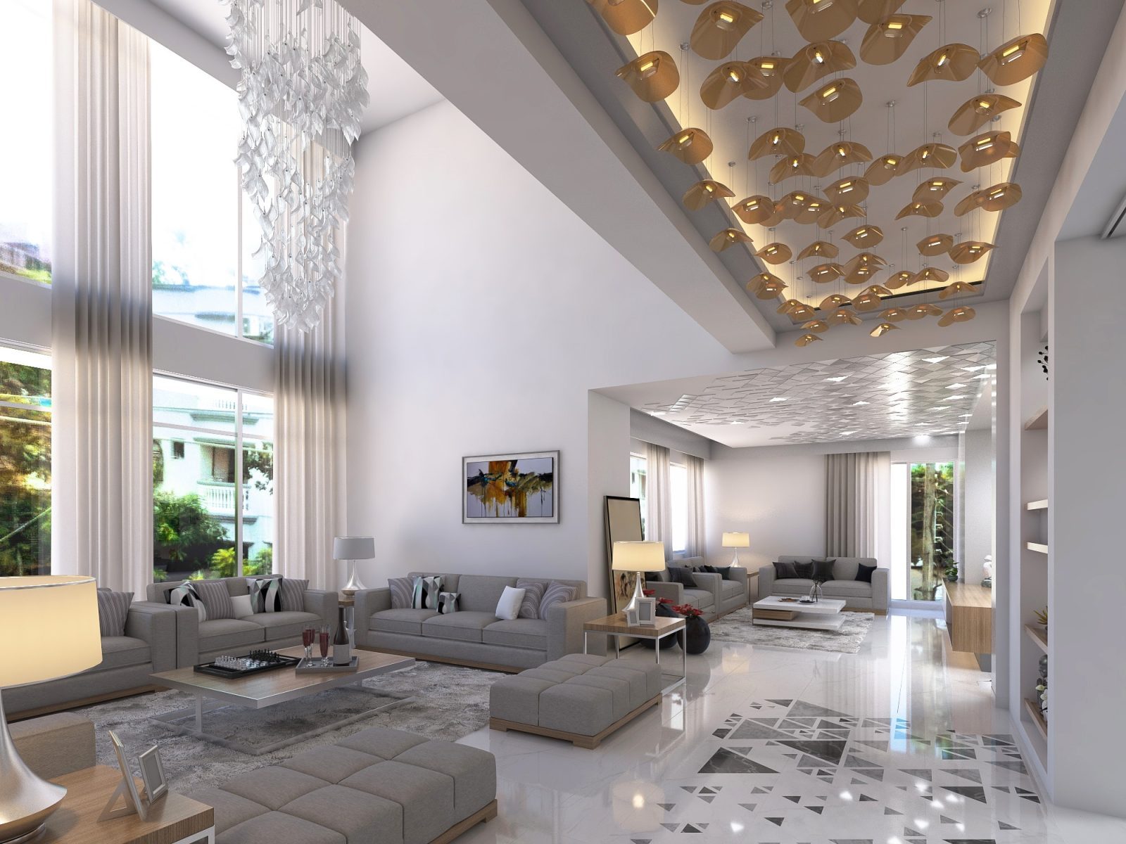 Living Room and Hospitality Interior Rendering — image 3