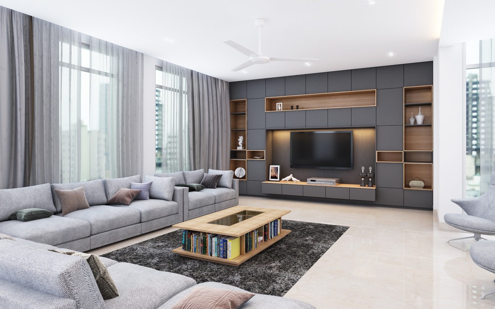 Living Room and Hospitality Interior Rendering — image 2